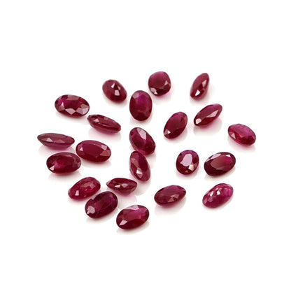 Natural Untreated Burma Ruby Calibrated Ovals | 3x5mm & 4x6mm