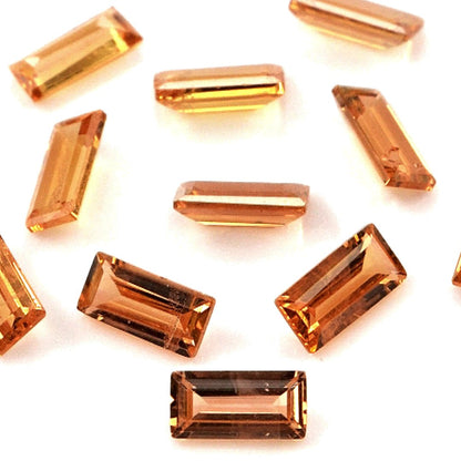 Natural Untreated Orange Sapphire Calibrated Baguettes | 2x4mm & 2.5x5mm