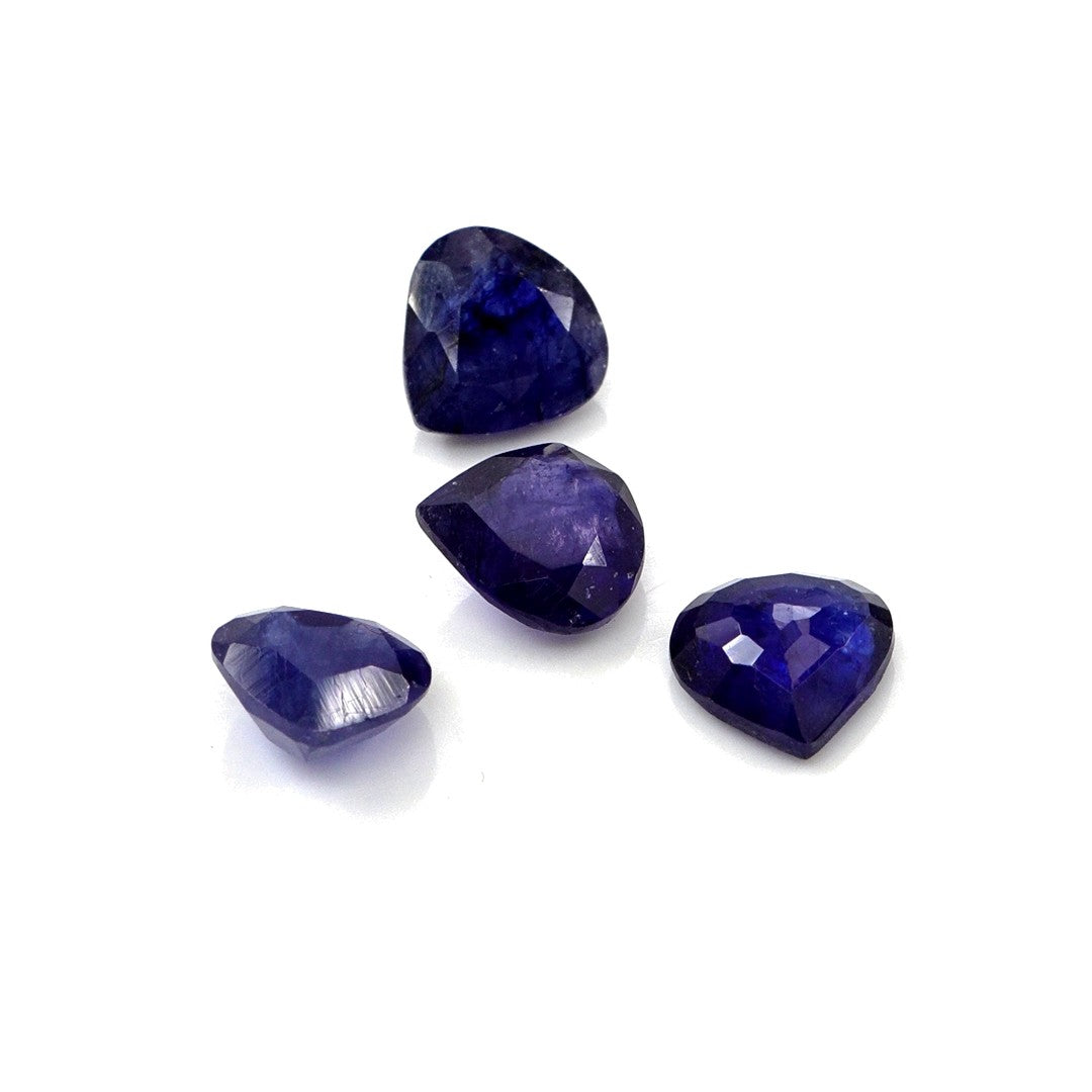Natural Bangkok Blue Sapphire Calibrated Hearts | 7mm & 8mm