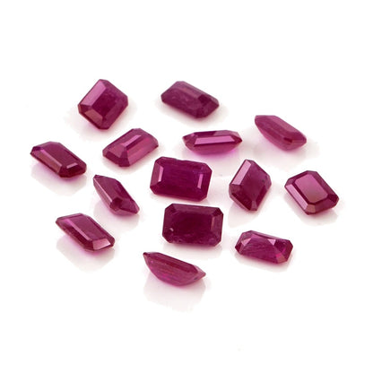 Natural Untreated Mozambique Ruby Calibrated Octagons | 3x5mm & 4x6mm