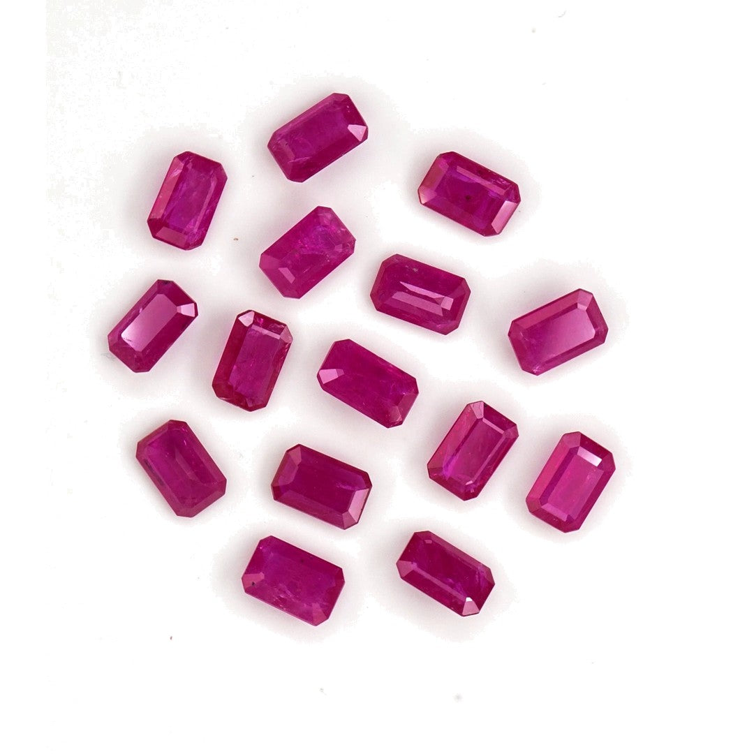 Natural Untreated Mozambique Ruby Calibrated Octagons | 3x5mm & 4x6mm