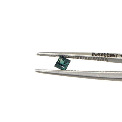 Natural Untreated Australian Teal Sapphire Calibrated Squares | 3mm & 3.5mm