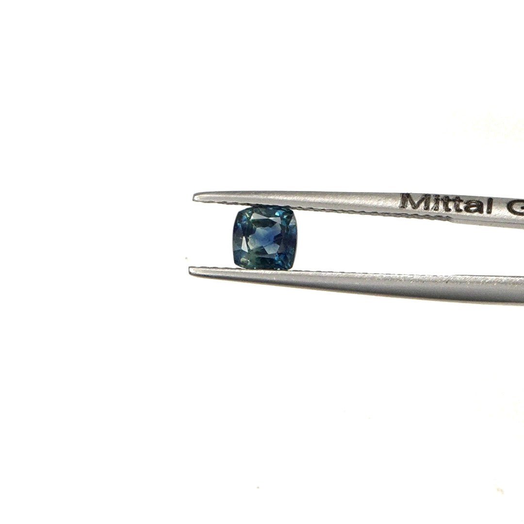Natural Untreated Australian Teal Sapphire Calibrated Cushions | 5mm & 6mm