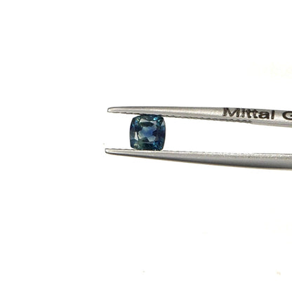 Natural Untreated Australian Teal Sapphire Calibrated Cushions | 5mm & 6mm