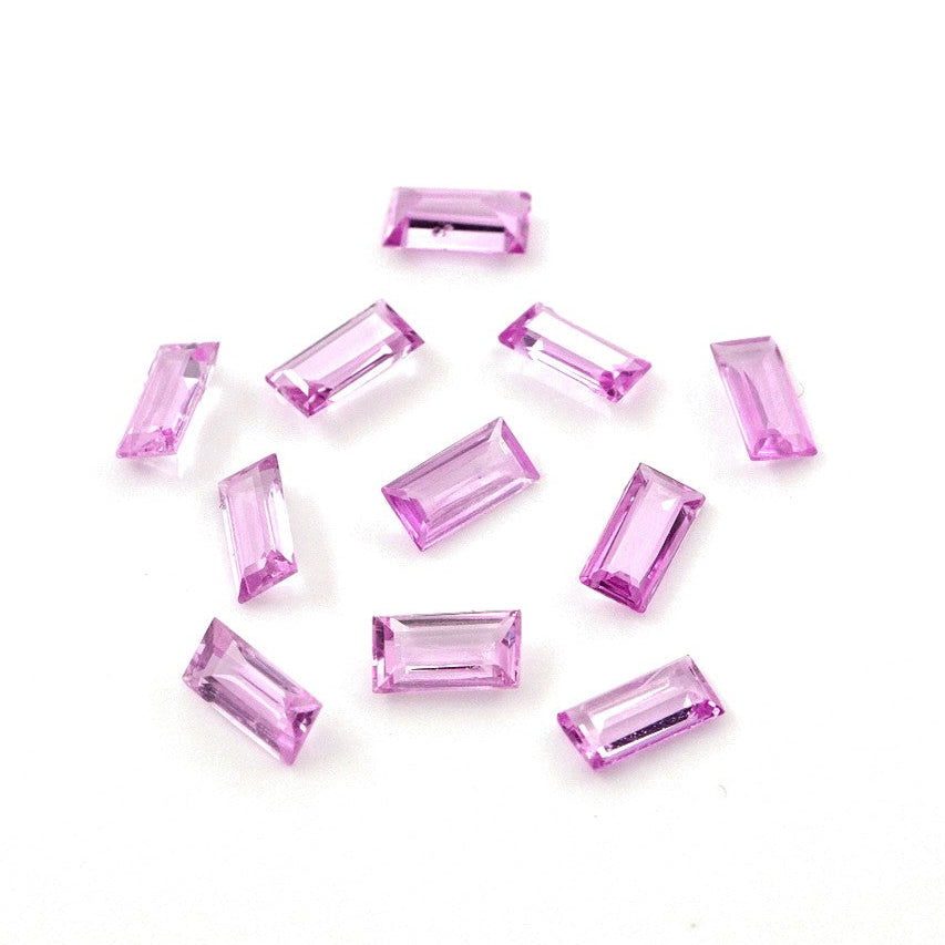 Natural Untreated Pink Sapphire Calibrated Baguettes | 2x4mm & 2.5x5mm