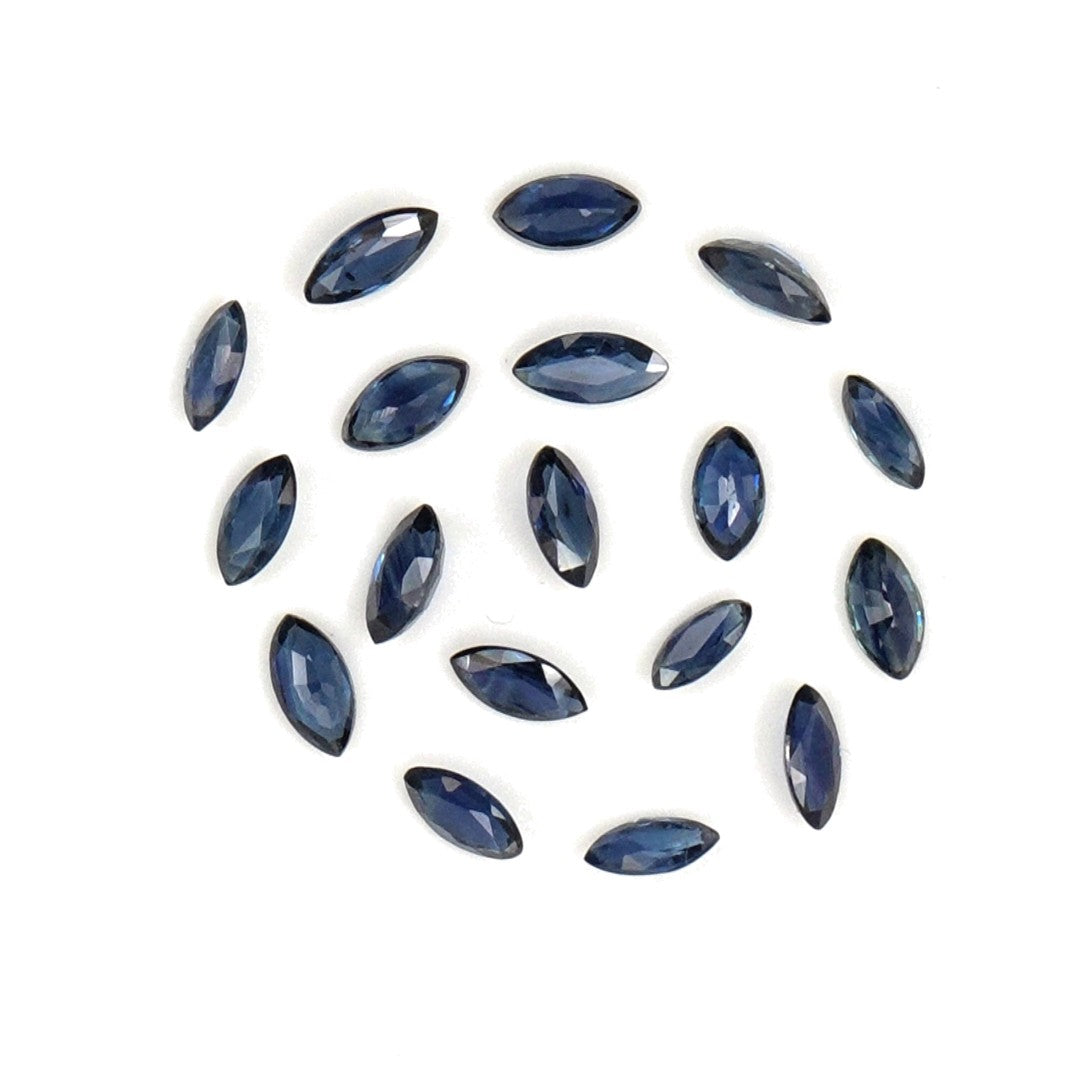 Natural Untreated Blue Sapphire Calibrated Marquise | 1.5x3mm & 2x4mm