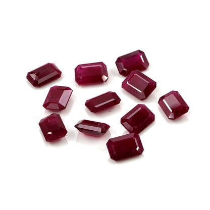 Natural Untreated Mozambique Ruby Calibrated Octagons | 5x7mm & 6x8mm