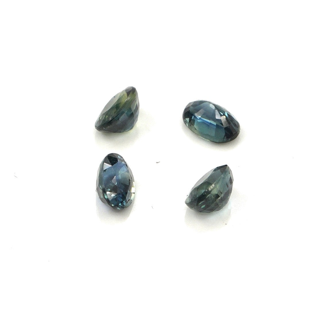 Natural Untreated Australian Teal Sapphire Calibrated Ovals | 3x5mm & 4x6mm