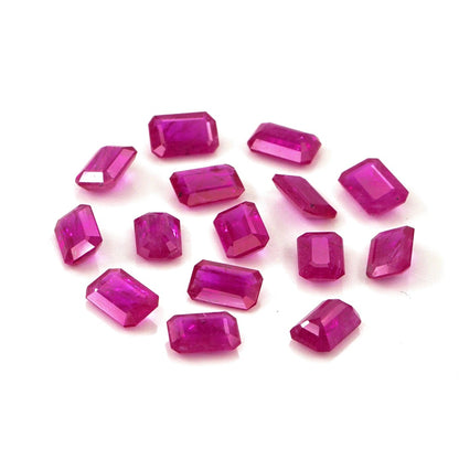 Natural Untreated Mozambique Ruby Calibrated Octagons | 3x5mm & 4x6mm