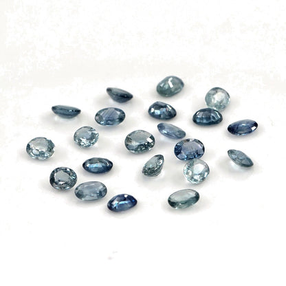 Natural Untreated Blue Sapphire Calibrated Ovals | 3x4mm & 4x5mm