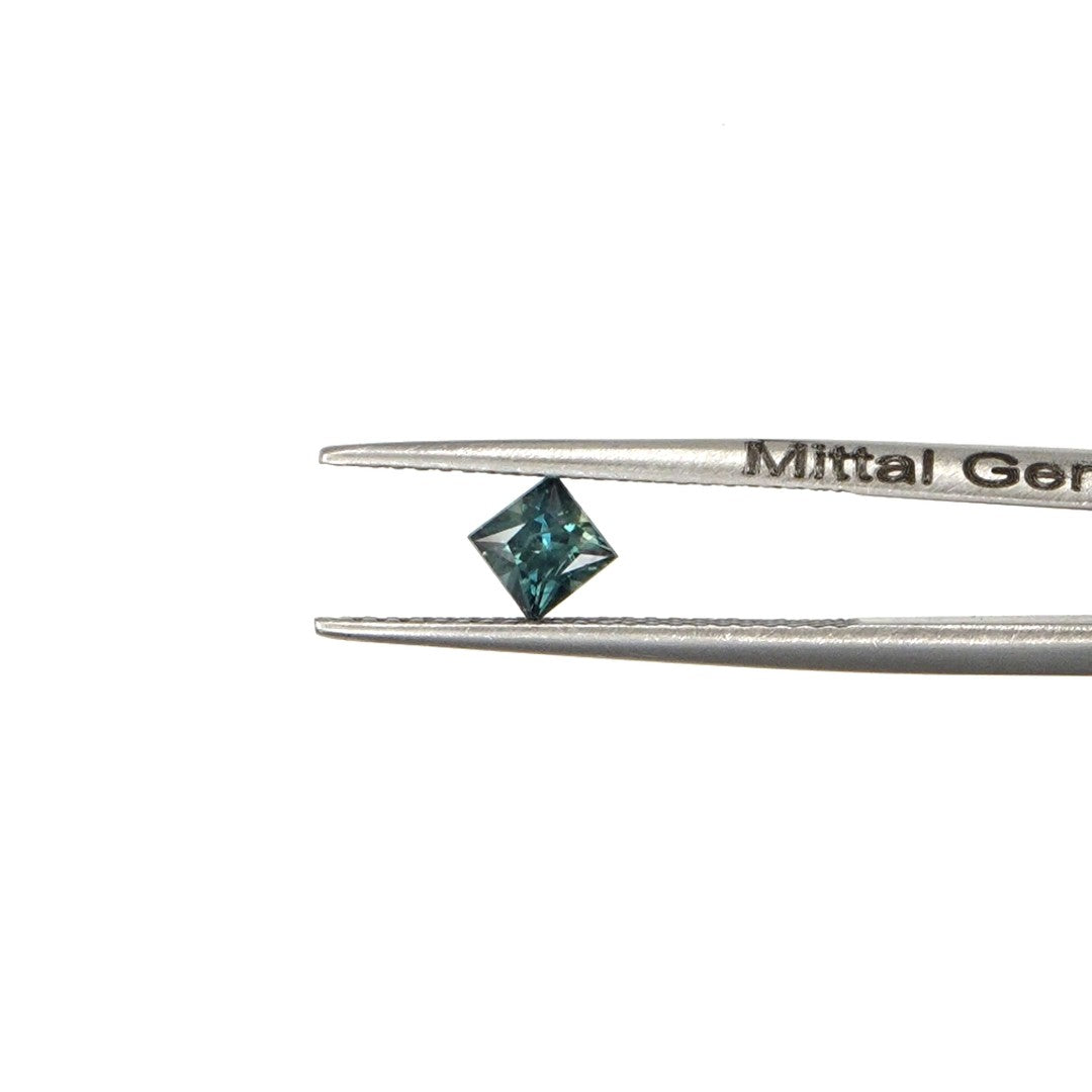 Natural Untreated Australian Teal Sapphire Calibrated Squares | 4mm & 4.5mm