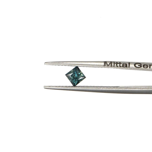 Natural Untreated Australian Teal Sapphire Calibrated Squares | 4mm & 4.5mm