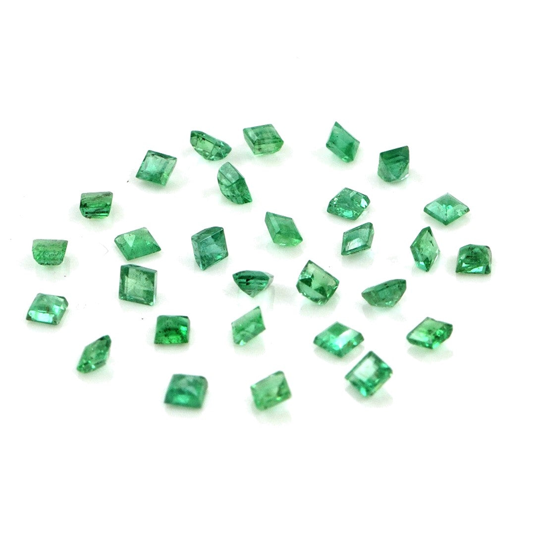 Natural Zambian Emerald Calibrated Squares | 1.5mm & 1.75mm
