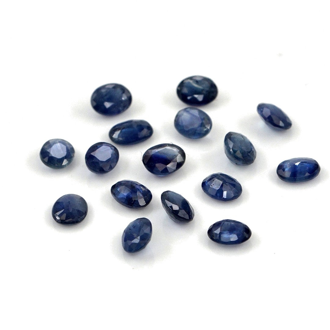 Natural Untreated Blue Sapphire Calibrated Ovals | 3x4mm & 4x5mm