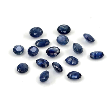 Natural Untreated Blue Sapphire Calibrated Ovals | 3x4mm & 4x5mm