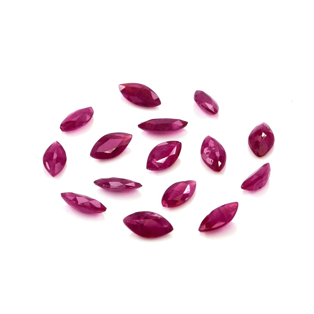 Natural Untreated Burma Ruby Calibrated Marquise | 2x4mm & 2.5x5mm