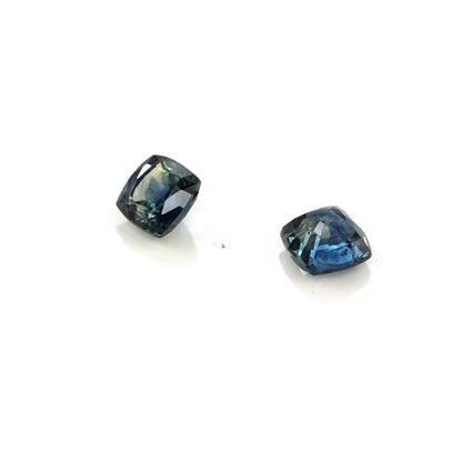 Natural Untreated Australian Teal Sapphire Calibrated Cushions | 5mm & 6mm
