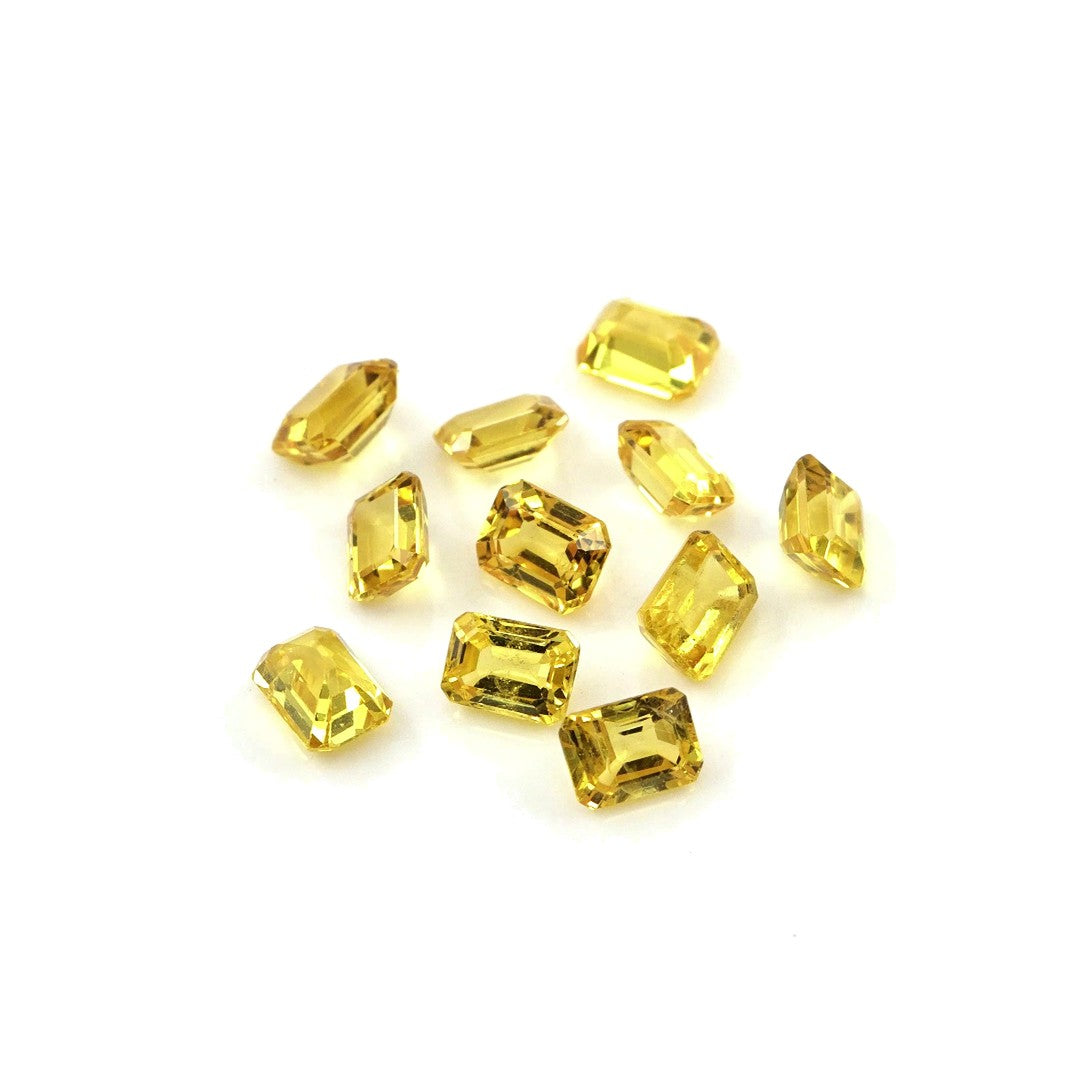 Natural Untreated Yellow Sapphire Calibrated Octagons | 3x4mm & 4x5mm