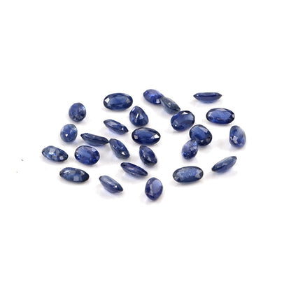Natural Untreated Blue Sapphire Calibrated Ovals | 3x5mm & 4x6mm