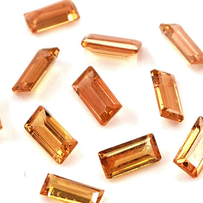 Natural Untreated Orange Sapphire Calibrated Baguettes | 2x4mm & 2.5x5mm