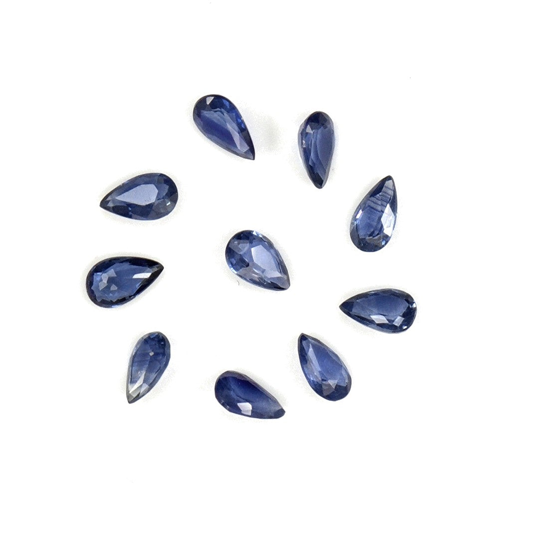 Natural Untreated Blue Sapphire Calibrated Pears | 3x5mm & 4x6mm