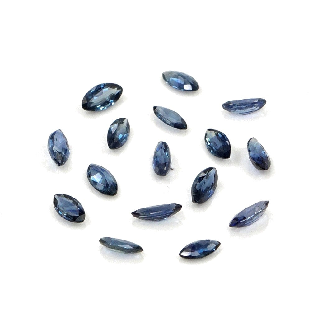 Natural Untreated Blue Sapphire Calibrated Marquise | 1.5x3mm & 2x4mm
