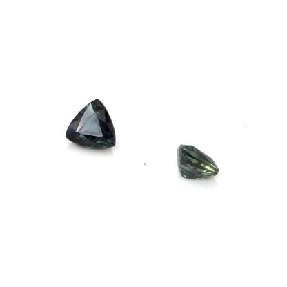 Natural Untreated Australian Teal Sapphire Calibrated Trillions | 5mm & 6mm