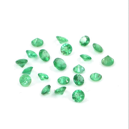 Natural Zambian Emerald Calibrated Rounds | 2mm & 2.5mm