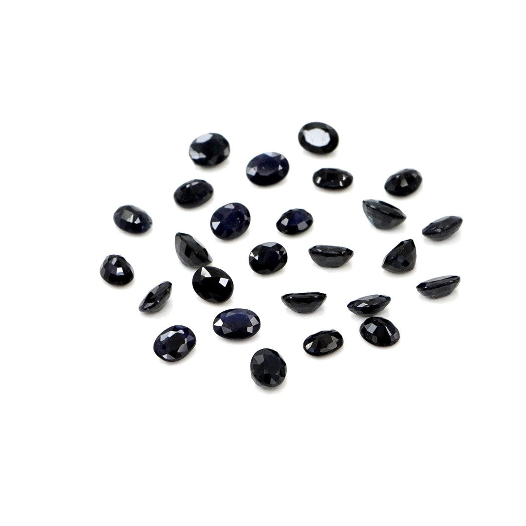 Natural Untreated Blue Sapphire Calibrated Ovals | 3x4mm & 4x5mm