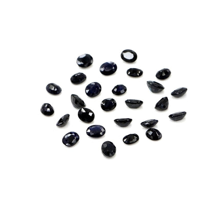 Natural Untreated Blue Sapphire Calibrated Ovals | 3x4mm & 4x5mm