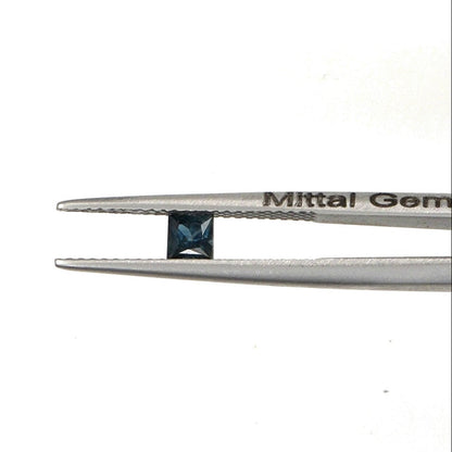 Natural Untreated Australian Teal Sapphire Calibrated Squares | 3mm & 3.5mm