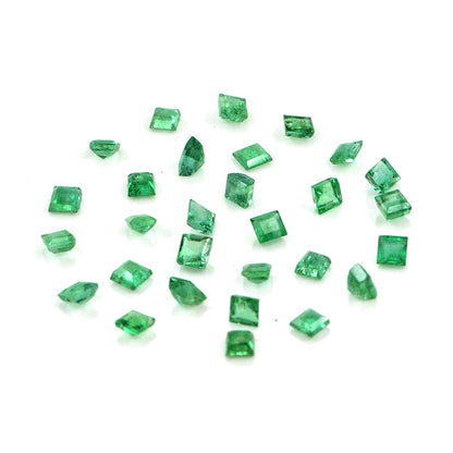 Natural Zambian Emerald Calibrated Squares | 1.5mm & 1.75mm