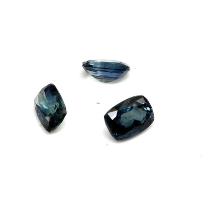 Natural Untreated Australian Teal Sapphire Calibrated Long Cushions | 3x4mm & 4x5mm