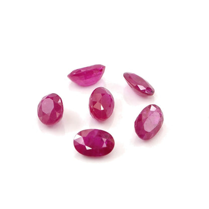 Natural Untreated Burma Ruby Calibrated Ovals | 3x5mm & 4x6mm