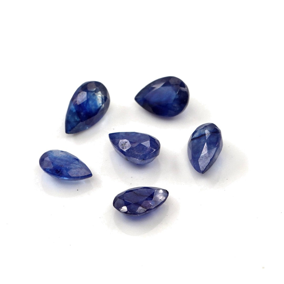 Natural Bangkok Blue Sapphire Calibrated Pears | 5x7mm & 6x8mm