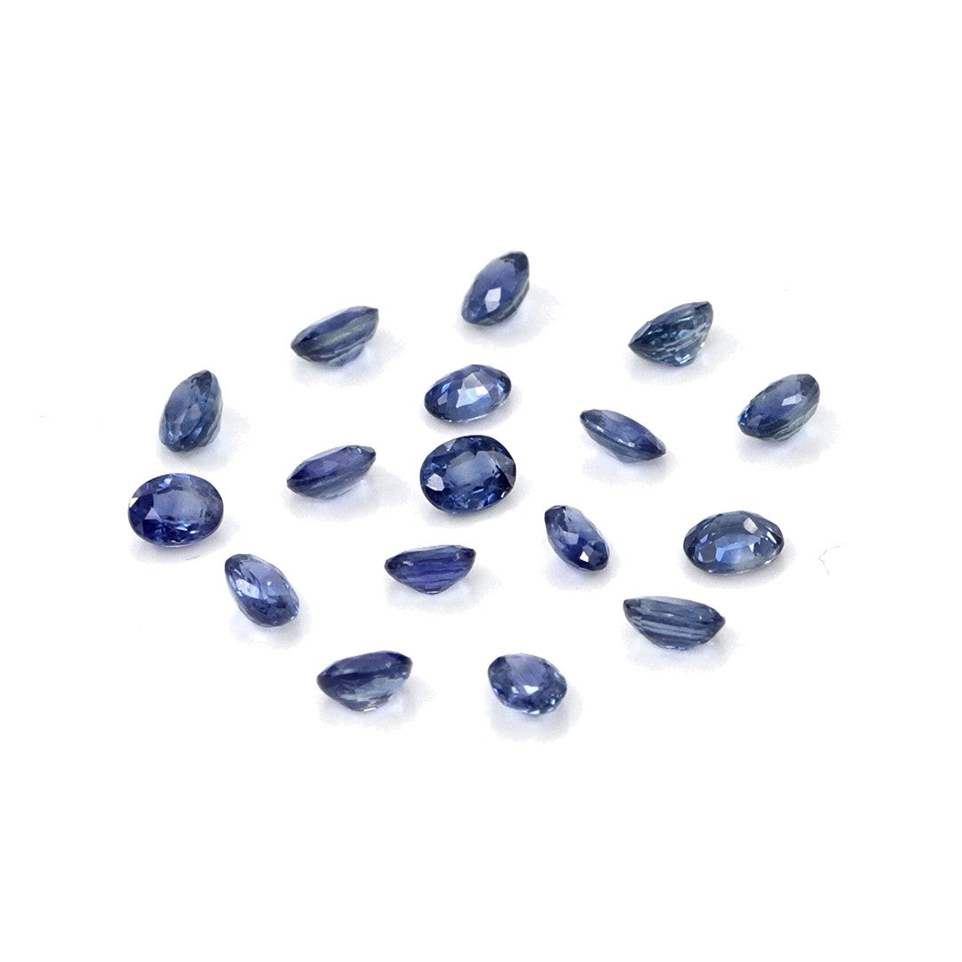 Natural Untreated Blue Sapphire Calibrated Ovals | 3x4mm & 4x5mm