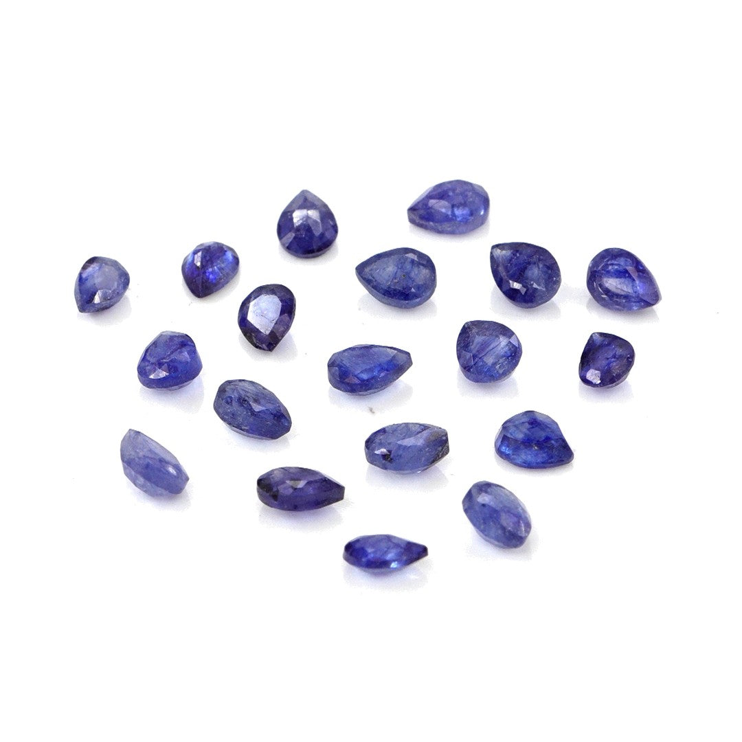 Natural Bangkok Blue Sapphire Calibrated Pears | 3x4mm & 4x5mm