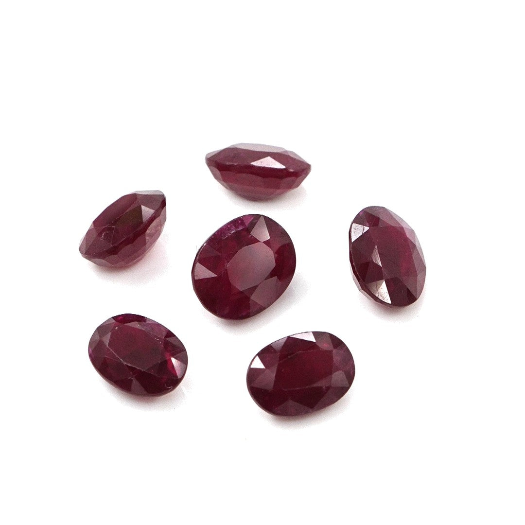 Natural Untreated African Ruby Calibrated Ovals | 5x7mm & 6x8mm