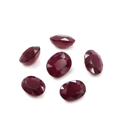 Natural Untreated African Ruby Calibrated Ovals | 5x7mm & 6x8mm