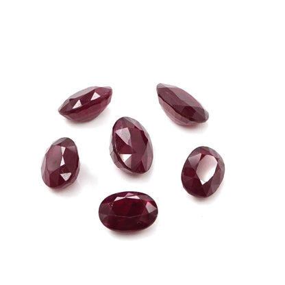 Natural Untreated African Ruby Calibrated Ovals | 5x7mm & 6x8mm
