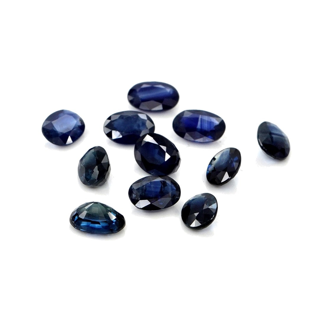 Natural Untreated Blue Sapphire Calibrated Ovals | 5x7mm & 6x8mm