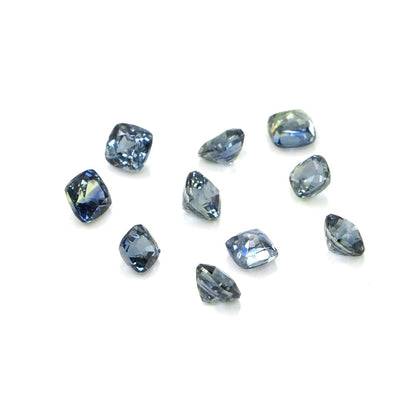 Natural Untreated Australian Teal Sapphire Calibrated Cushions | 3mm & 3.5mm