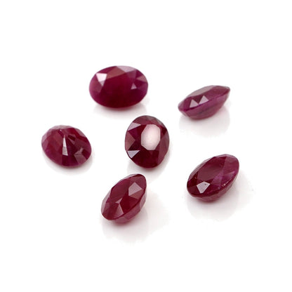 Natural Untreated Burma Ruby Calibrated Ovals | 5x7mm & 6x8mm