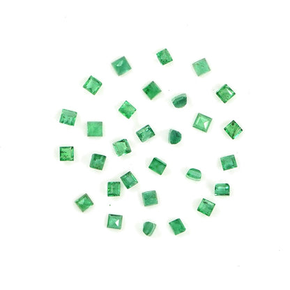 Natural Zambian Emerald Calibrated Squares | 1.5mm & 1.75mm