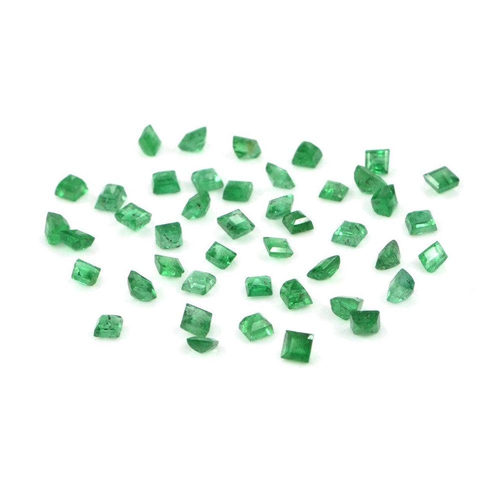 Natural Zambian Emerald Calibrated Squares | 2mm & 2.5mm