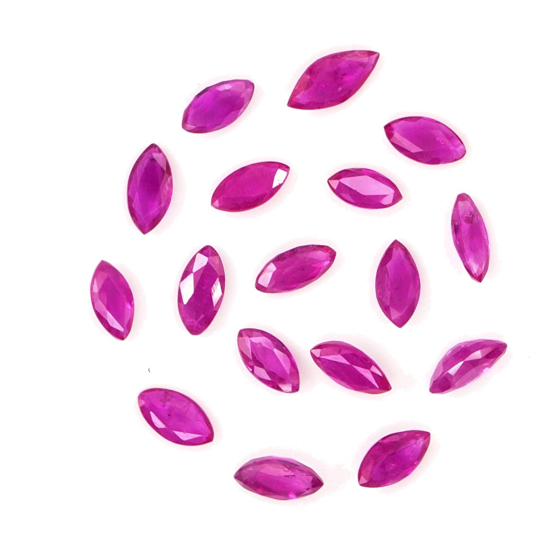 Natural Untreated Burma Ruby Calibrated Marquise | 2x4mm & 2.5x5mm