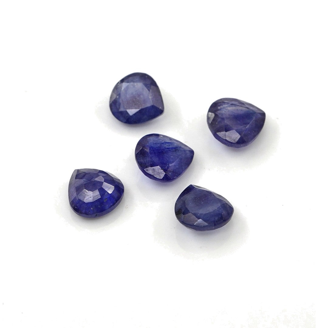 Natural Bangkok Blue Sapphire Calibrated Hearts | 7mm & 8mm