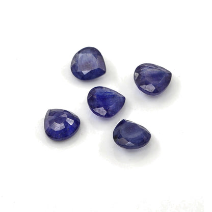 Natural Bangkok Blue Sapphire Calibrated Hearts | 7mm & 8mm