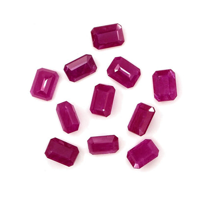 Natural Untreated Mozambique Ruby Calibrated Octagons | 5x7mm & 6x8mm