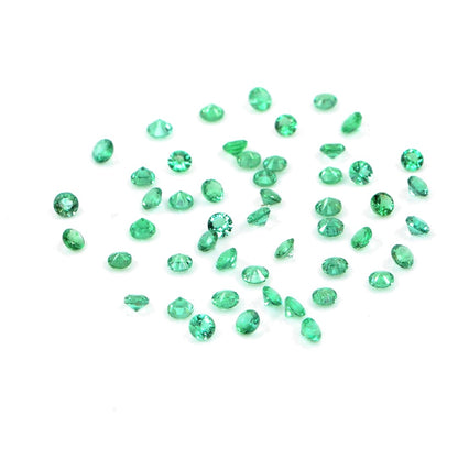 Natural Zambian Emerald Calibrated Rounds | 1mm & 1.5mm